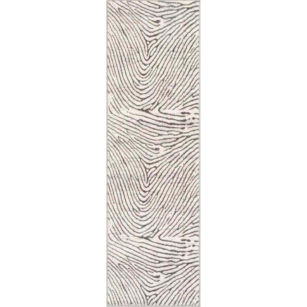 Asiya Modern Geometric Ivory High-Low Rug ANT-22