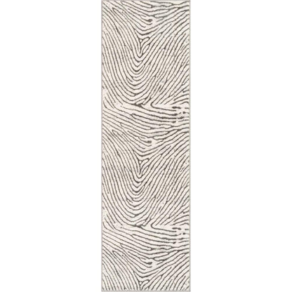 Asiya Modern Geometric Ivory High-Low Rug ANT-22
