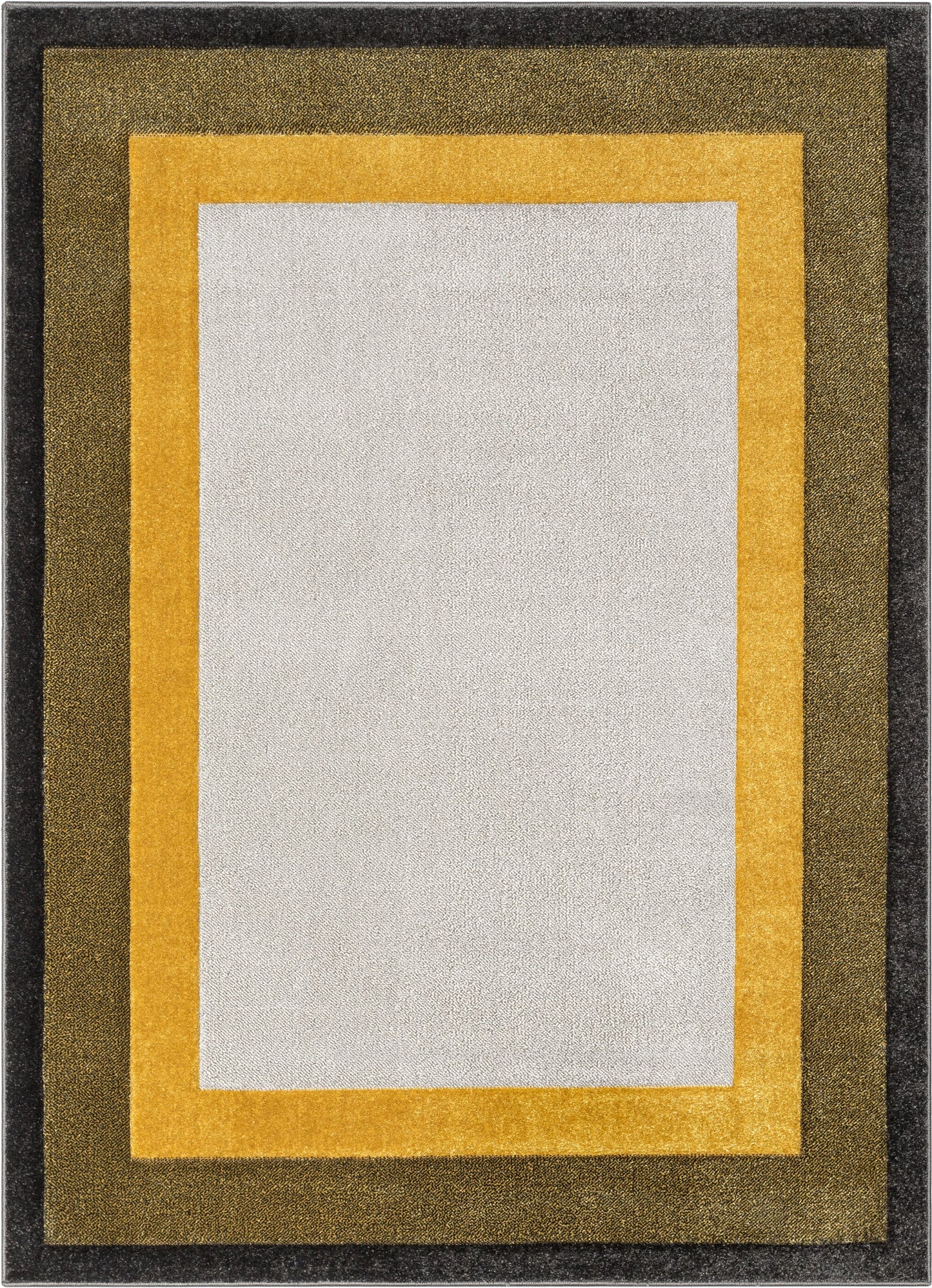 Arian Modern Border Pattern Yellow 3D Hand-Carved Rug AST-51