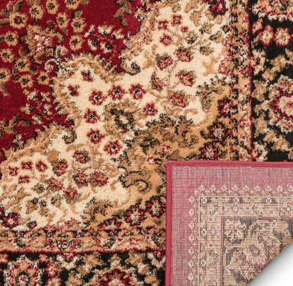 Mahal Traditional Oriental Persian Medallion Red Rug AU-90