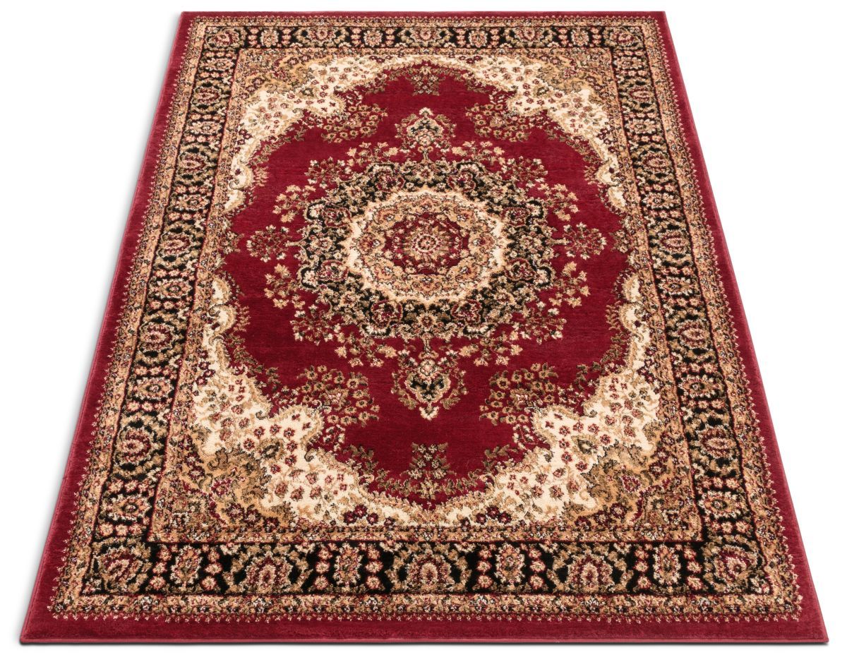 Mahal Traditional Oriental Persian Medallion Red Rug AU-90