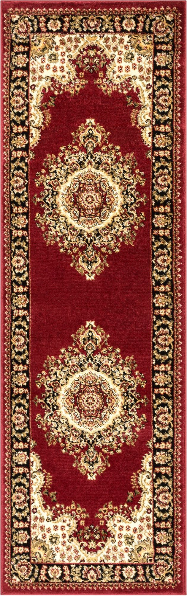 Mahal Traditional Oriental Persian Medallion Red Rug AU-90