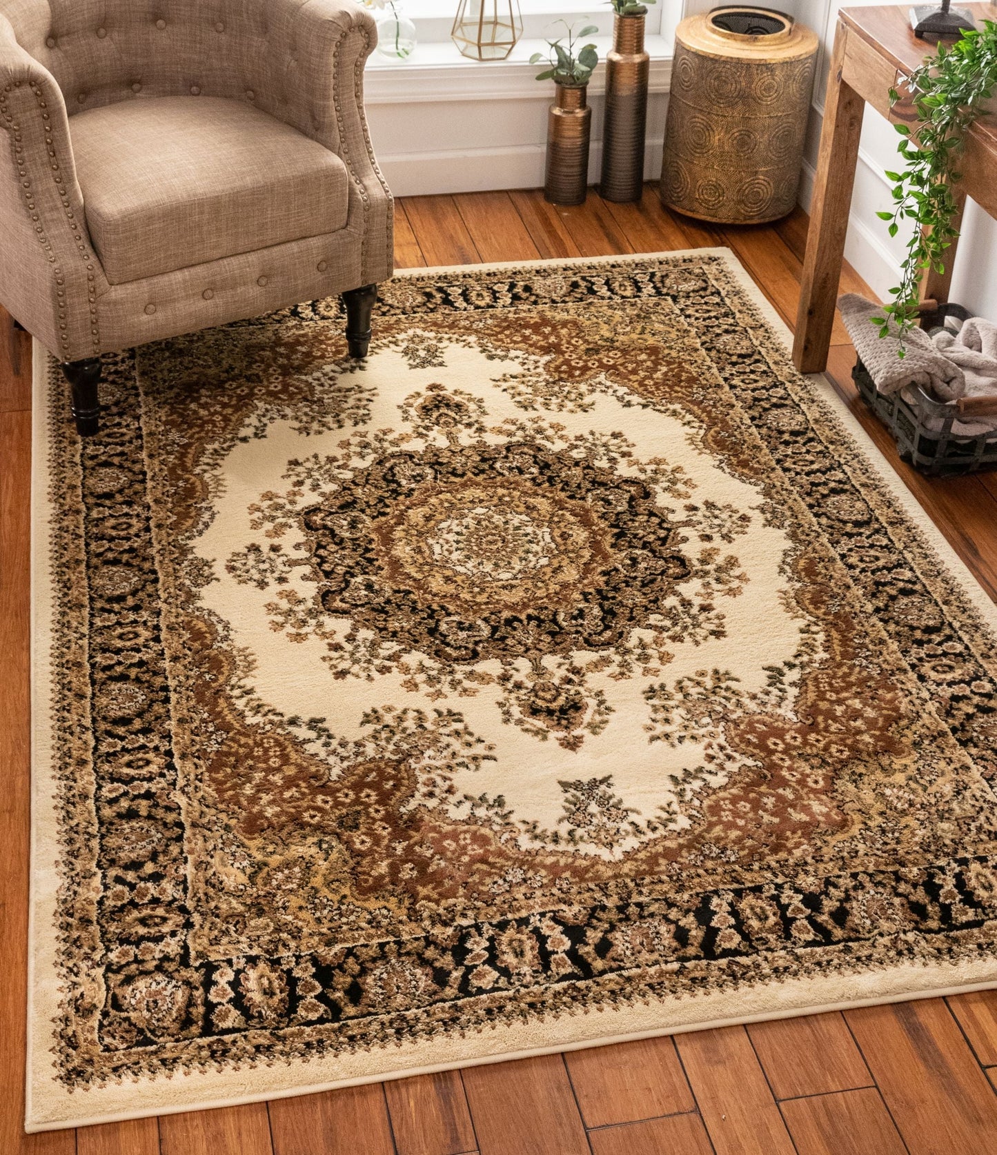 Mahal Ivory Traditional Rug AU-92