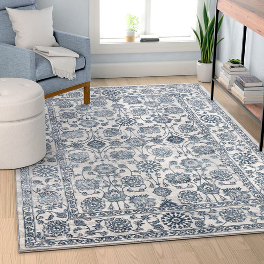Alexis Vintage Oriental Ivory High-Low Rug AV-22