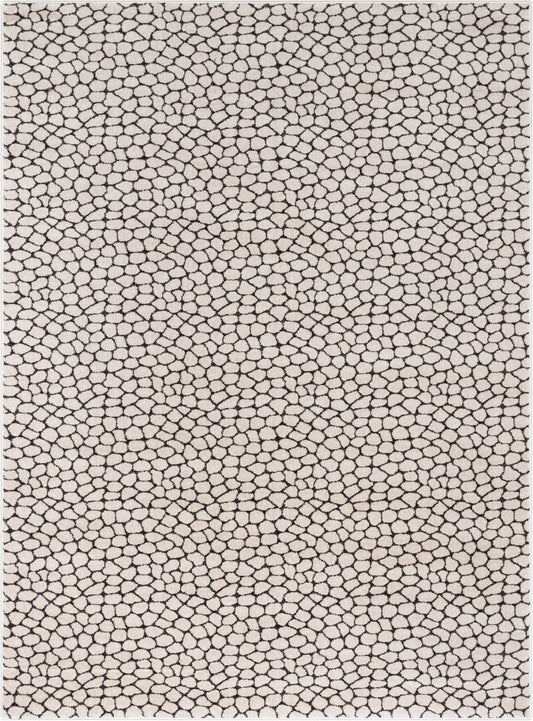 Asher Modern Pebbled Ivory Soft Rug BAL-12