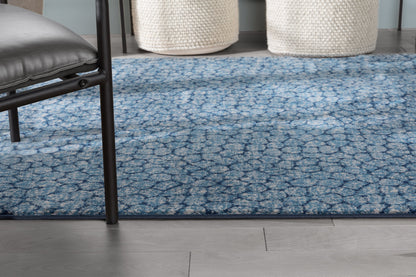Asher Modern Pebbled Blue Soft Rug BAL-14