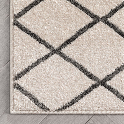 Aiden Trellis Modern Ivory Soft Rug BAL-22