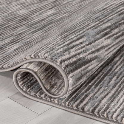 Owen Striation Modern Dark Grey Soft Rug BAL-37