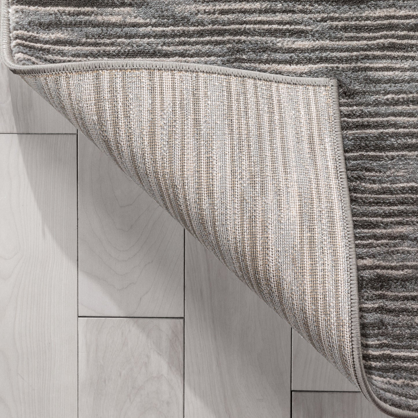 Owen Striation Modern Dark Grey Soft Rug BAL-37