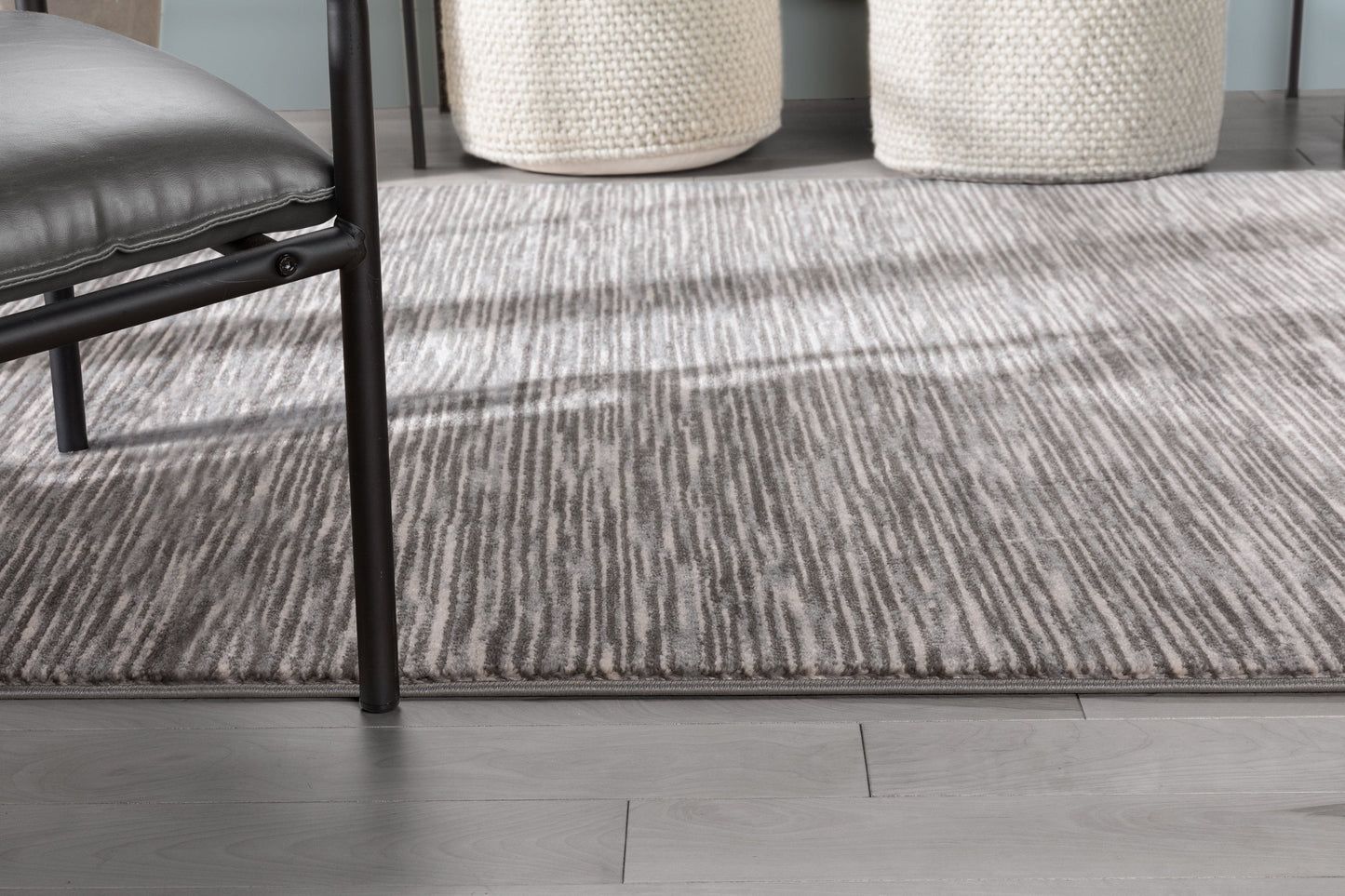 Owen Striation Modern Dark Grey Soft Rug BAL-37
