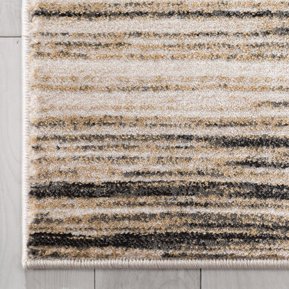 Sebastian Striation Modern Ivory Brown Soft Rug BAL-42