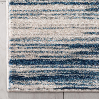 Sebastian Striation Modern Blue Ivory Soft Rug BAL-44