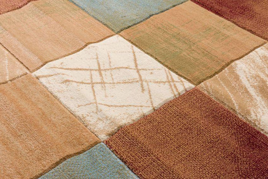 Taylor Red Modern Geometric Rug BK-32
