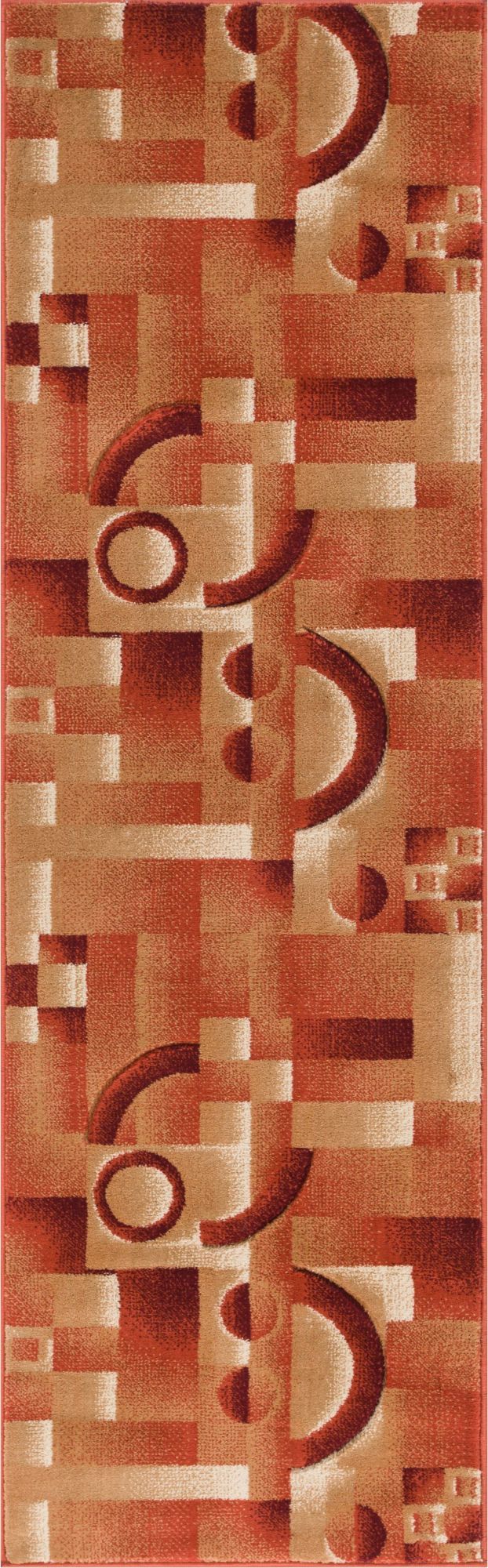 South Street Orange Modern Geometric Rug BK-69