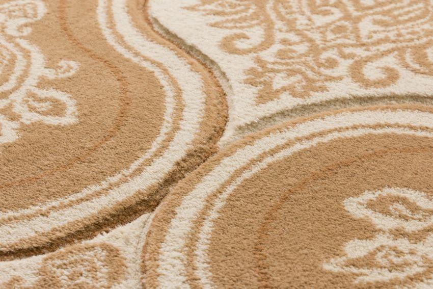 Damask-ly Beige Modern Geometric Rug BK-72