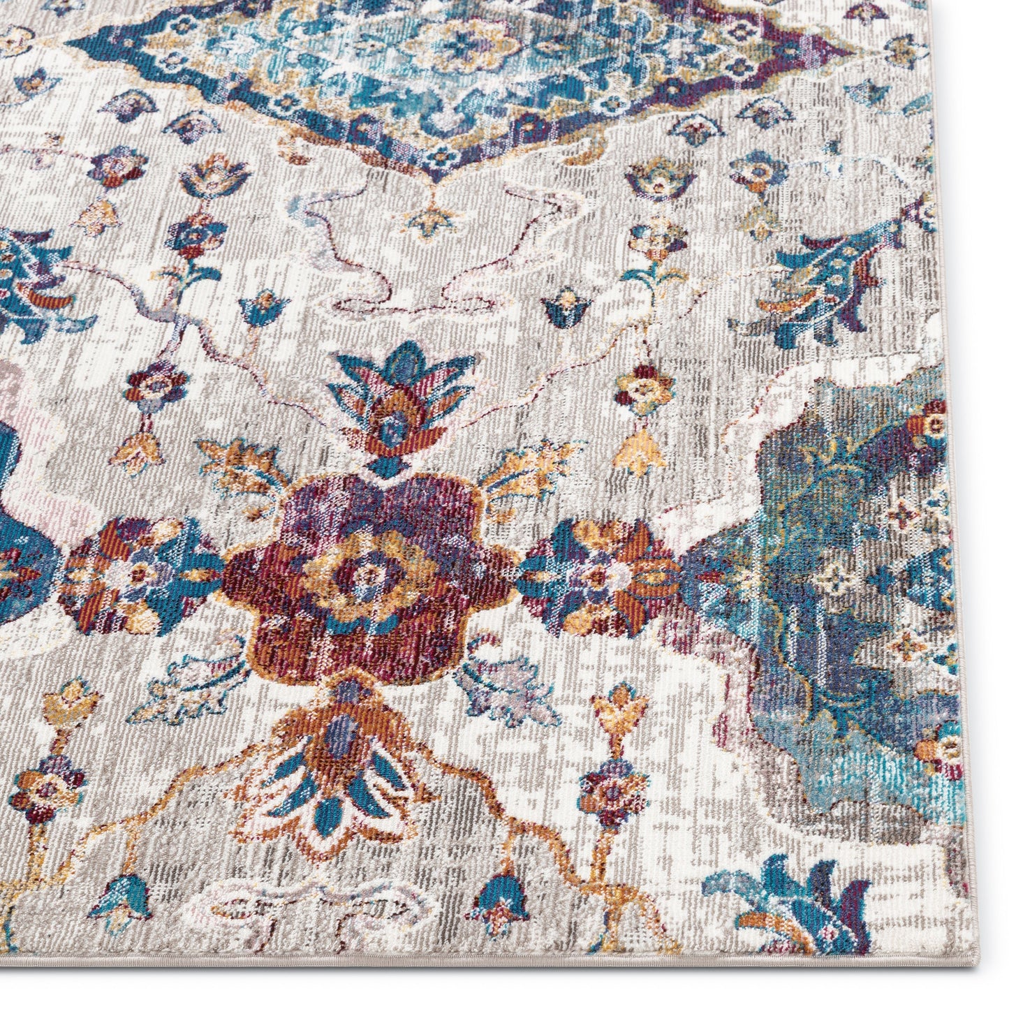 Paloma Vintage Bohemian Oriental Medallion Ivory Rug BL-52