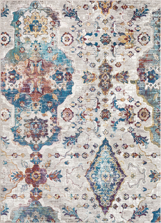 Paloma Vintage Bohemian Oriental Medallion Ivory Rug BL-52