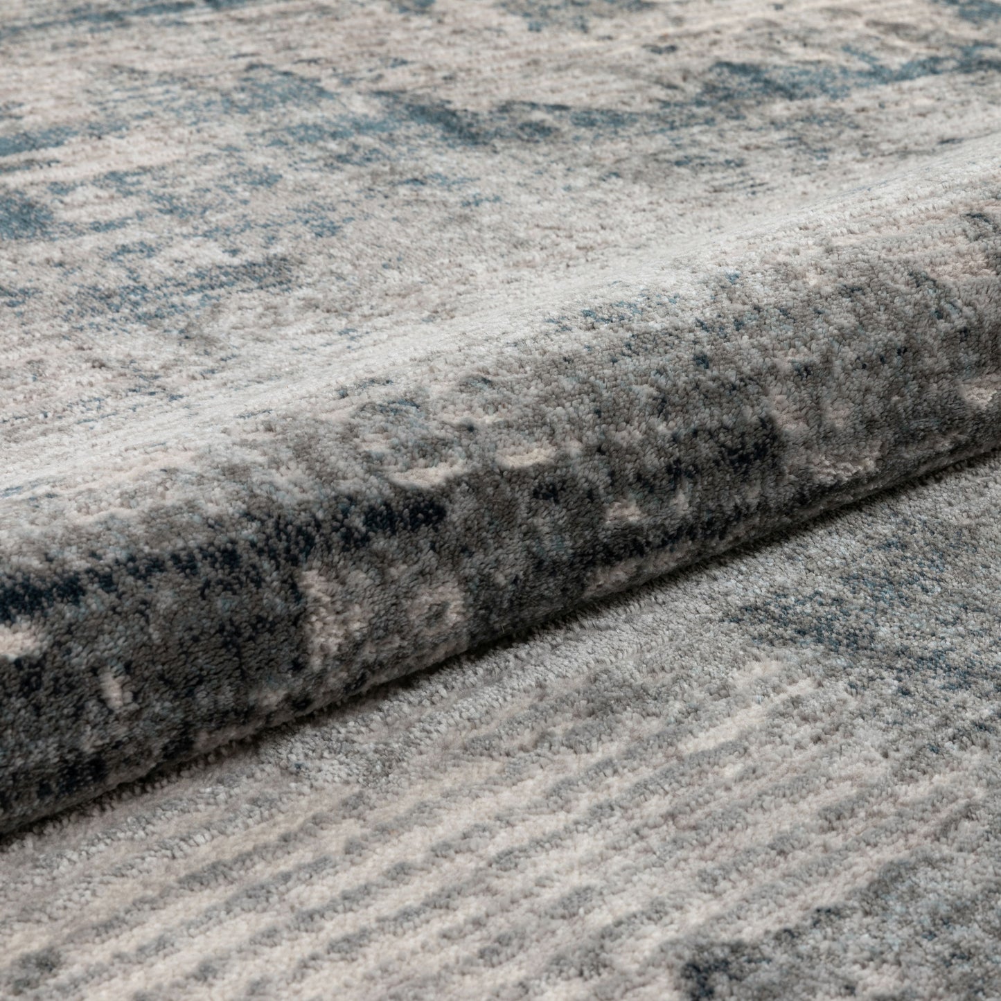Penelope Modern Abstract Distressed Grey Rug BLS-107
