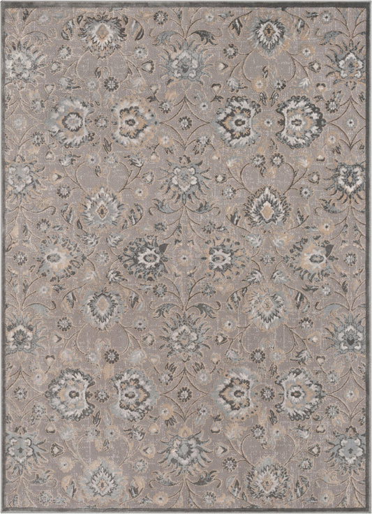 Zena Vintage Oriental Floral Grey Rug BLS-17