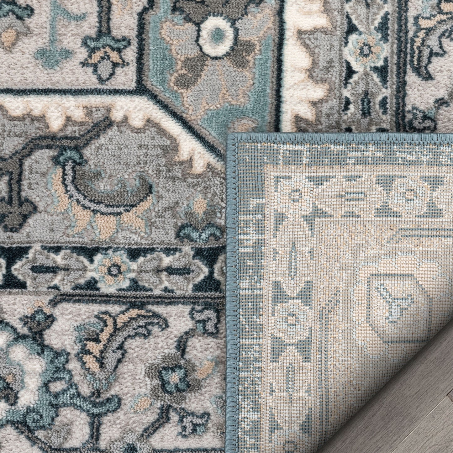 Leif Vintage Medallion Blue Rug BLS-54