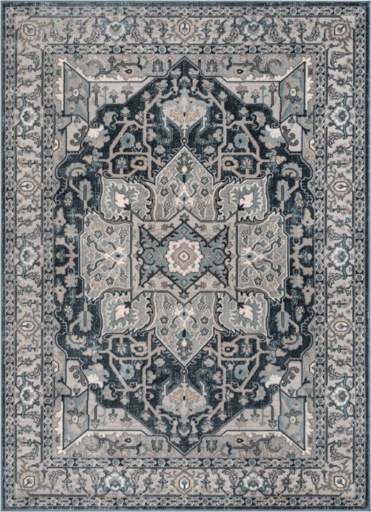 Leif Vintage Medallion Blue Rug BLS-54