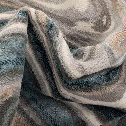 Fallon Modern Abstract Distressed Grey Rug BLS-87