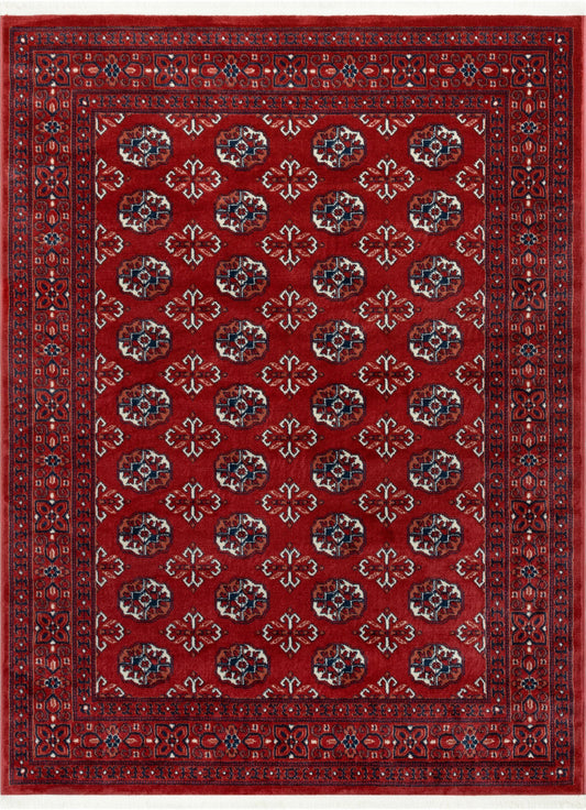 Brio Vintage Antique Tribal Floral Pattern Crimson Rug BOK-50