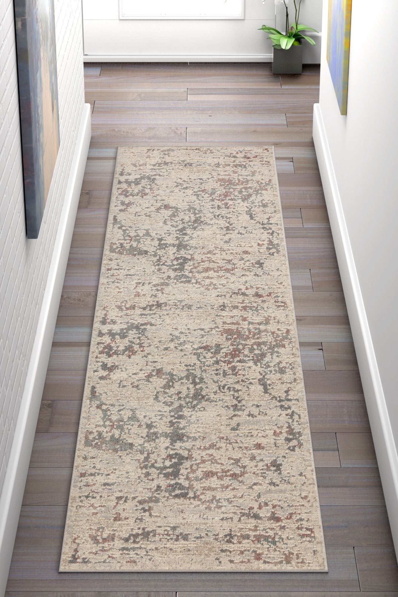 Bowen Beige Vintage Global Abstract Rug CA-102