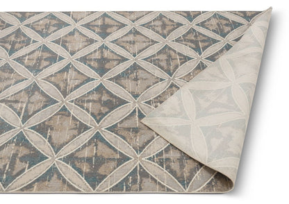 Sofia Beige Vintage Modern Trellis Rug CA-22