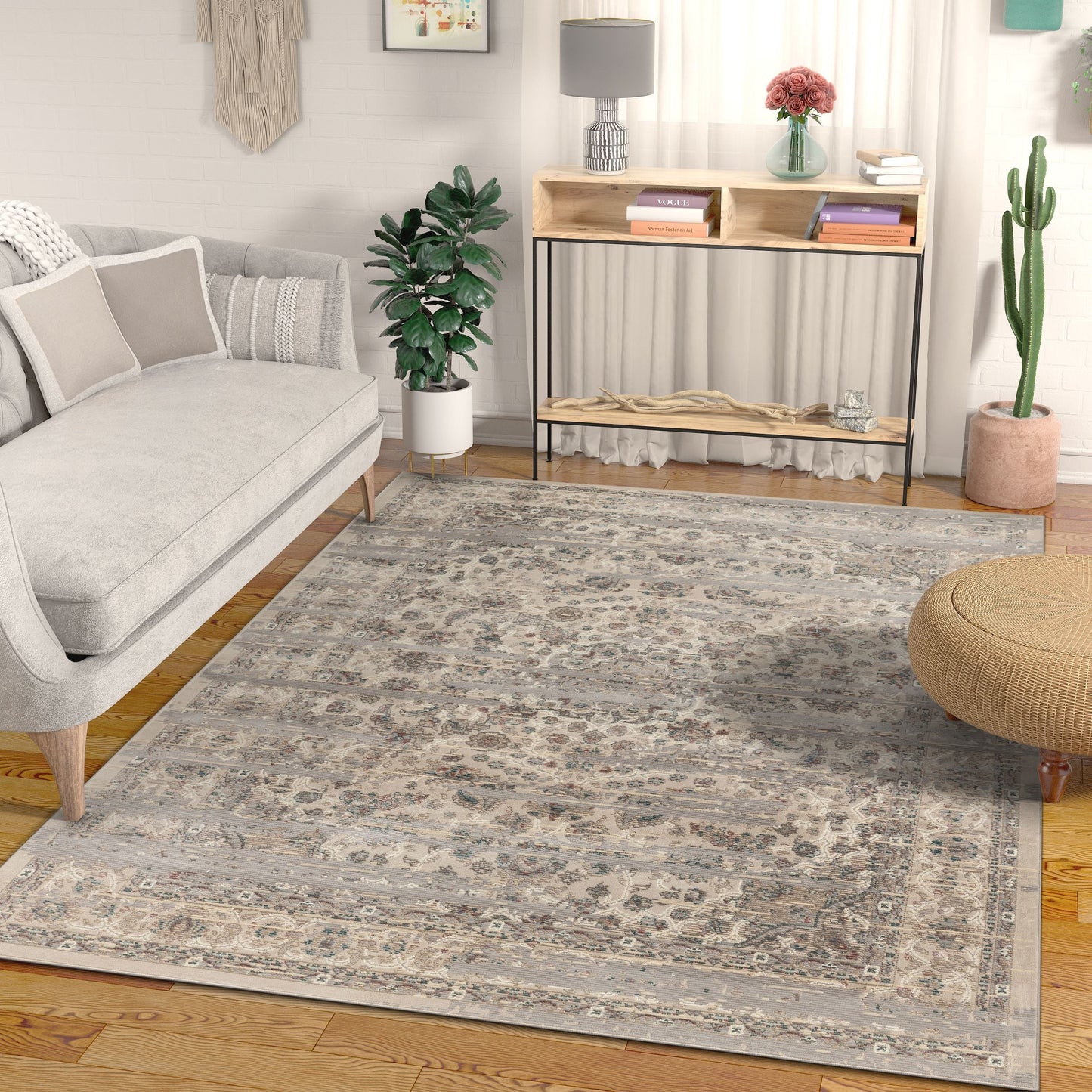 Owen Beige Vintage Global Oriental Medallion Rug CA-42
