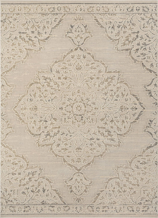 Vivian Beige Traditional Vintage Medallion Rug CA-52