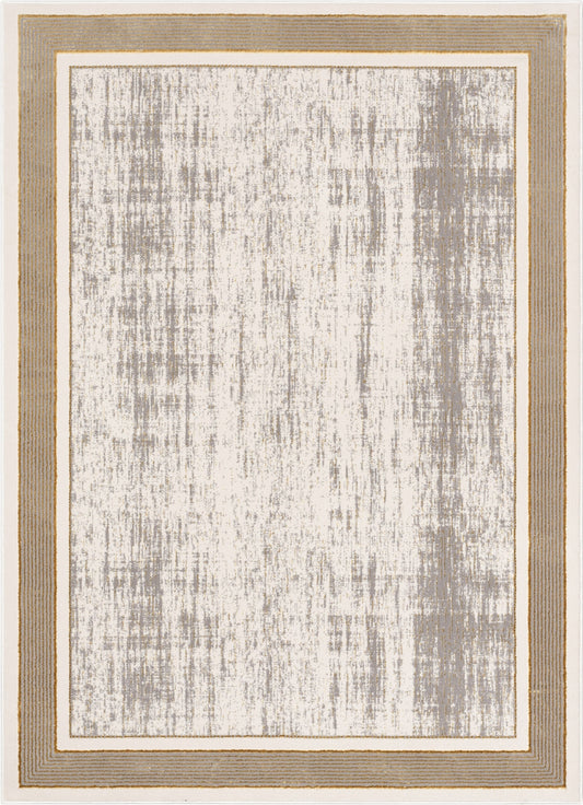 Filippa Vintage Border Pattern Yellow Glam Rug CAI-21