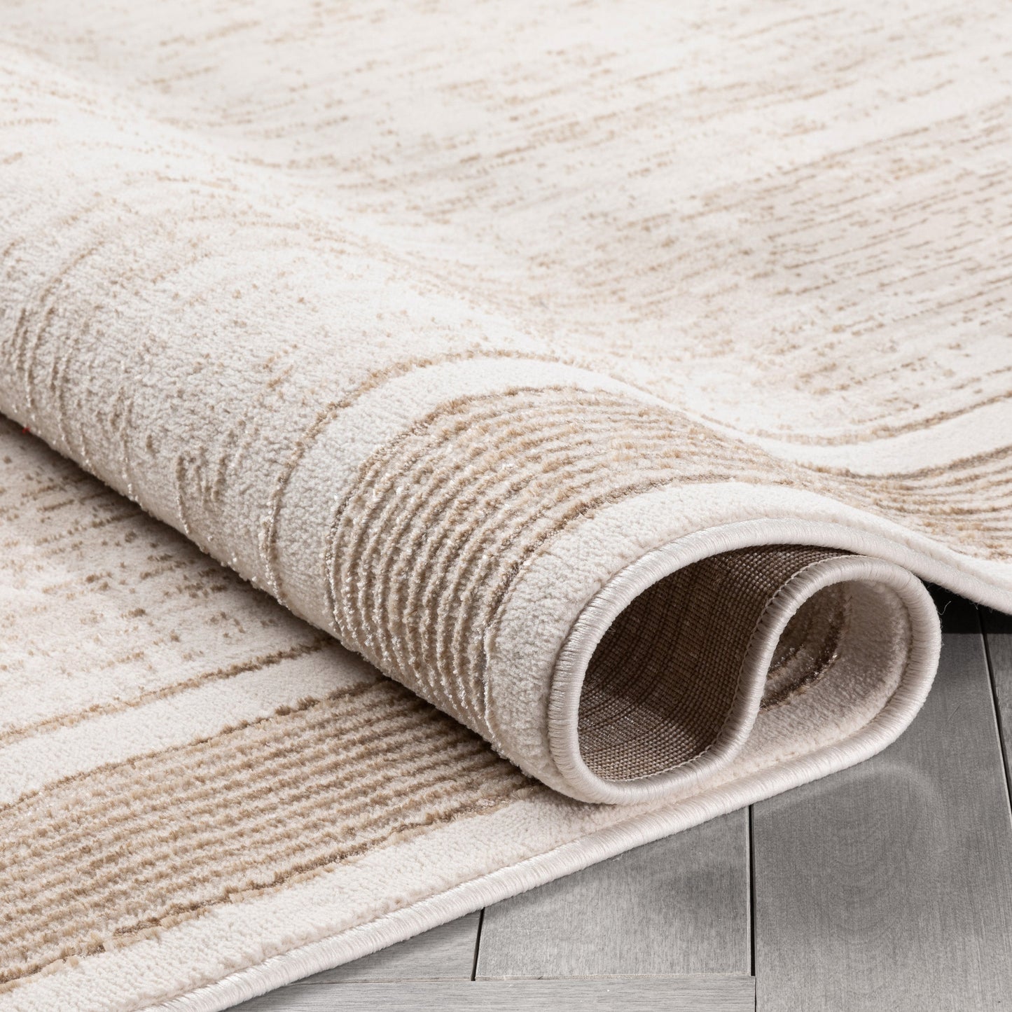 Filippa Vintage Border Pattern Ivory Glam Rug CAI-22