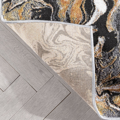 Fay Modern Abstract Yellow Glam Rug CAI-41