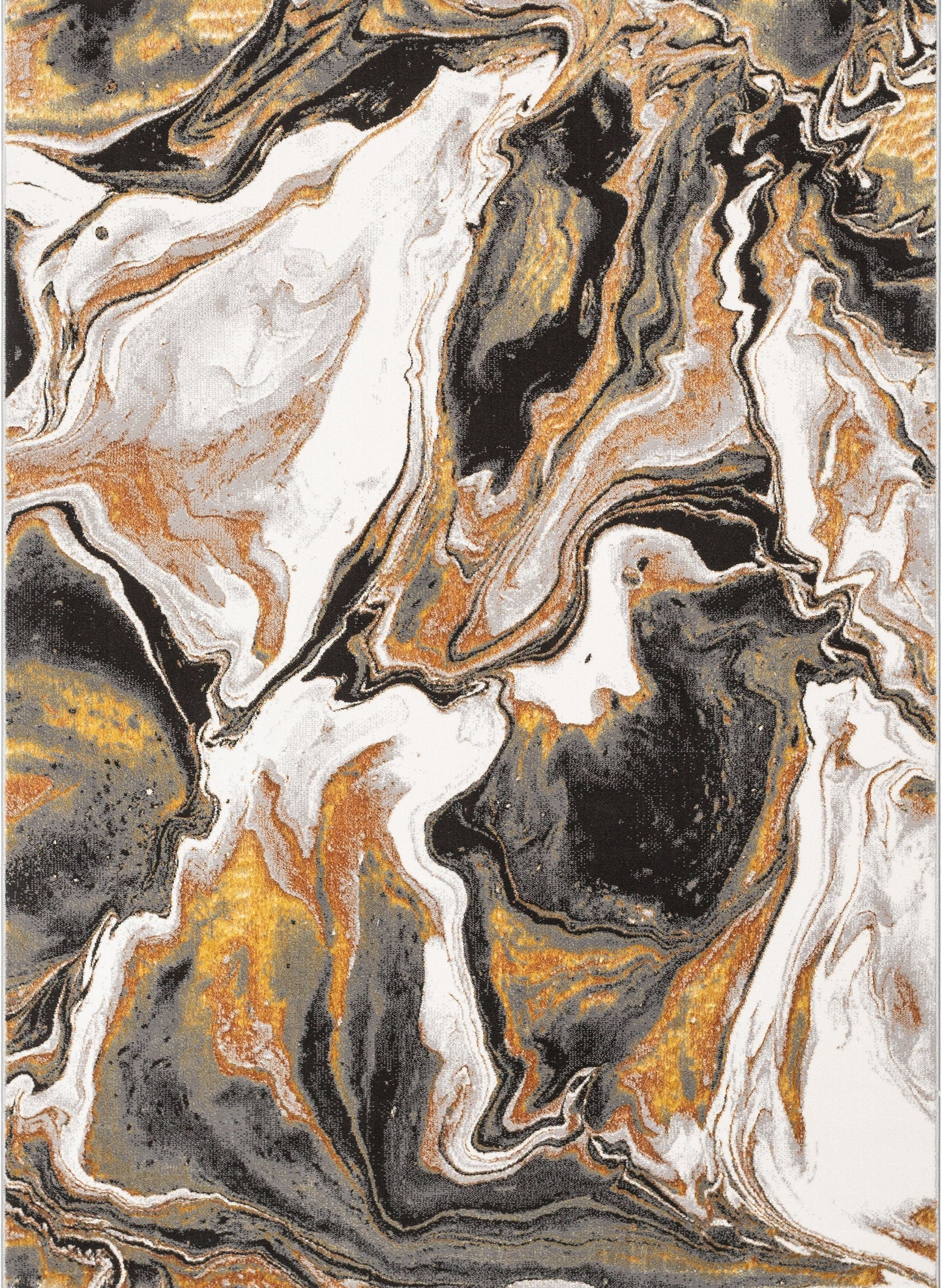 Fay Modern Abstract Yellow Glam Rug CAI-41