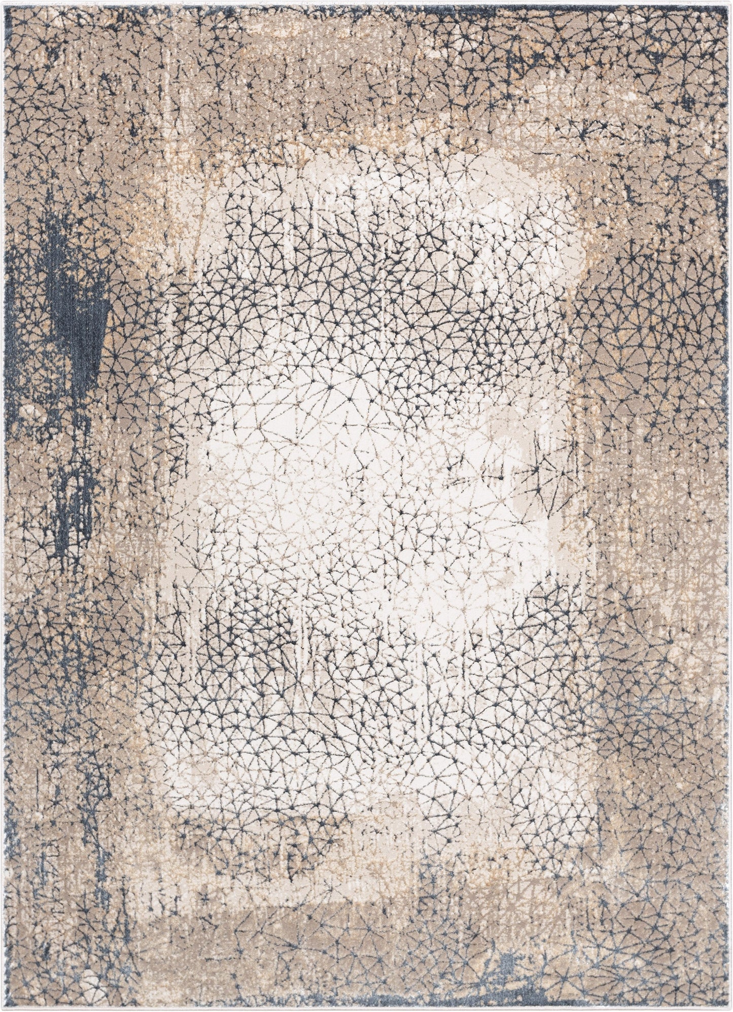 Joelle Vintage Abstract Floral Grey Glam Rug CAI-77
