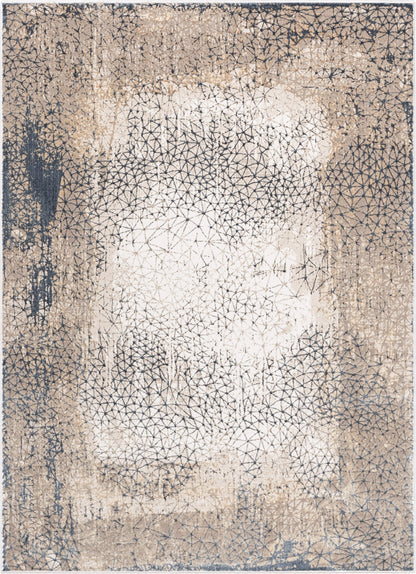 Joelle Vintage Abstract Floral Grey Glam Rug CAI-77