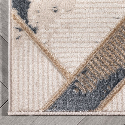 Nikita Vintage Geometric Ivory Glam Rug CAI-82