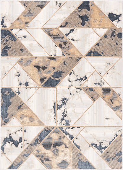 Nikita Vintage Geometric Ivory Glam Rug CAI-82