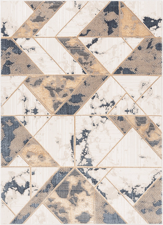 Nikita Vintage Geometric Ivory Glam Rug CAI-82