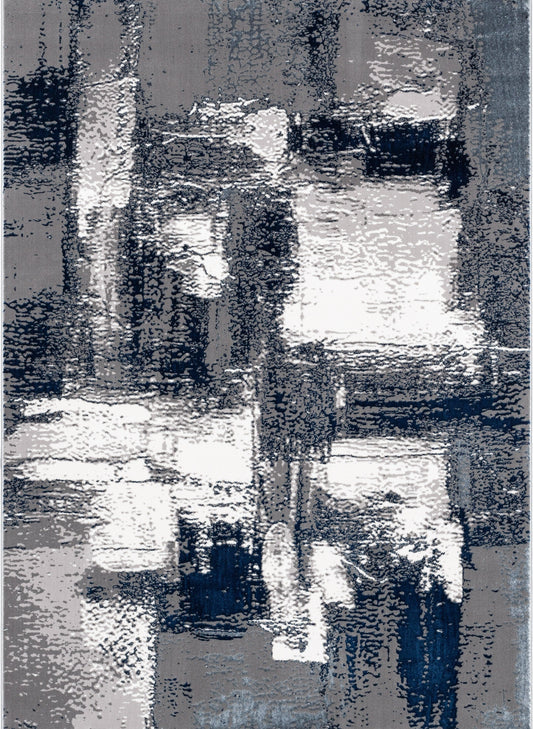 Thalia Vintage Abstract Blue Glam Rug CAI-94