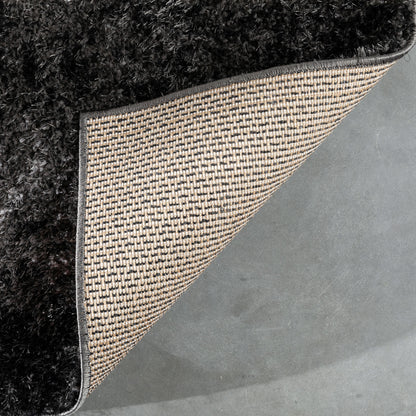 Kynlee Modern Abstract Black Shag Rug CAN-23