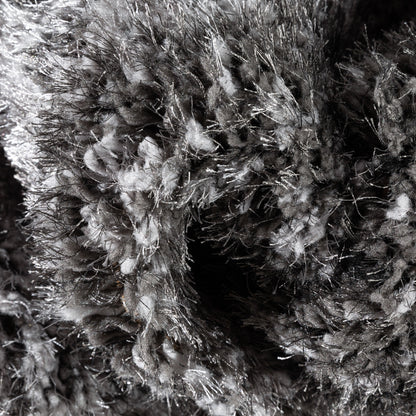 Kynlee Modern Abstract Black Shag Rug CAN-23