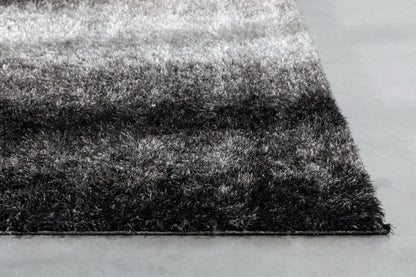 Kynlee Modern Abstract Black Shag Rug CAN-23