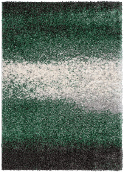 Kynlee Modern Abstract Green Shag Rug CAN-25