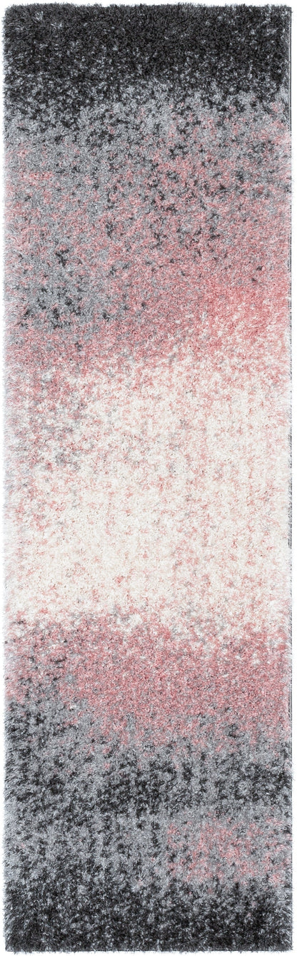 Kynlee Modern Abstract Blush Shag Rug CAN-29