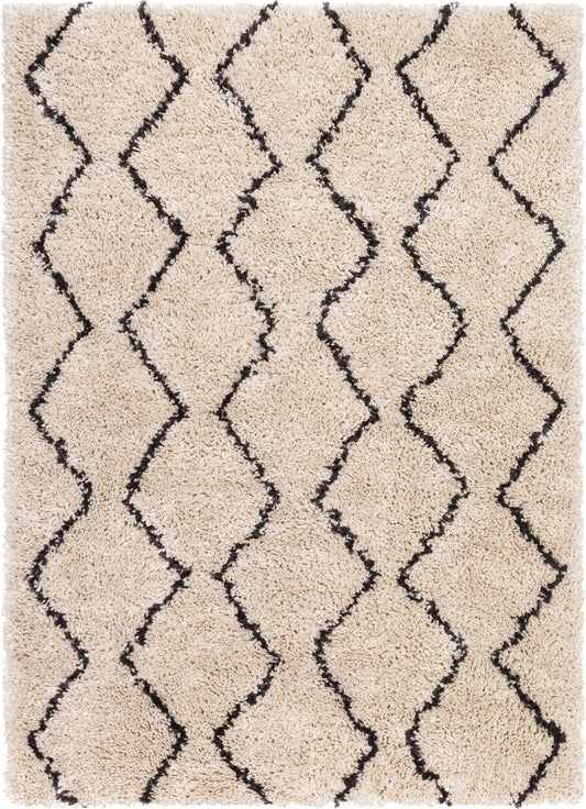 Jovis Shag Zig Zag Beige Rug CAS-32