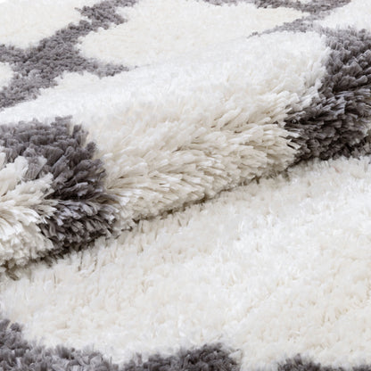 Capri Shag Trellis Lattice Ivory Rug CAS-62