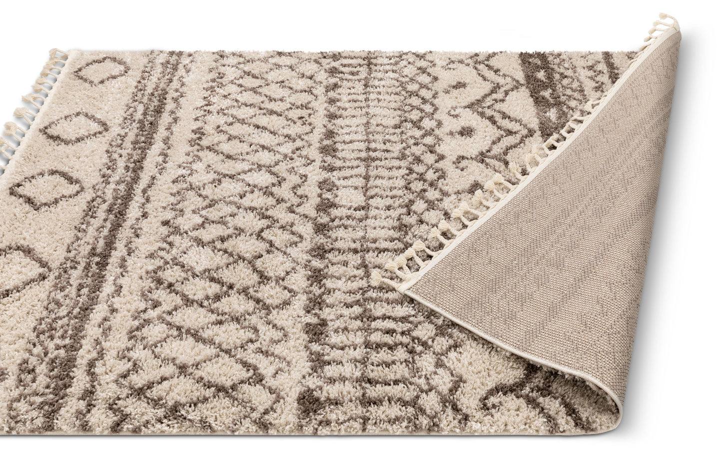 Lyle Natural Modern Tribal Moroccan Trellis Shag Rug CB-02