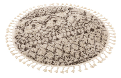 Lyle Natural Modern Tribal Moroccan Trellis Shag Rug CB-02